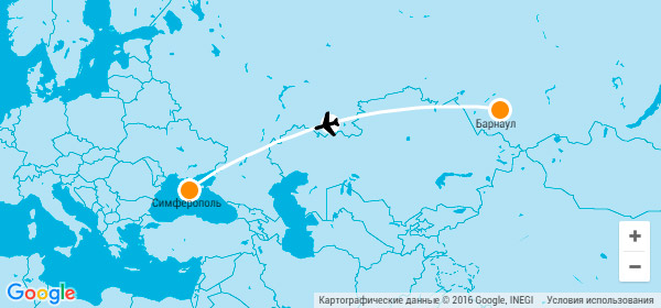 Перелет Барнаул - Симферополь