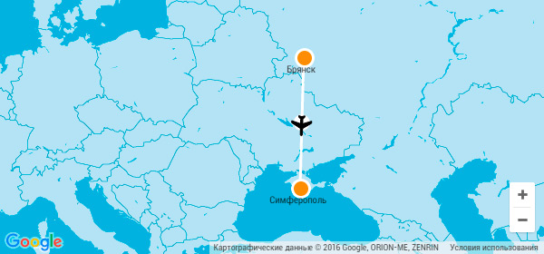 Перелет Брянск - Крым