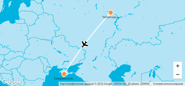 Перелет Чебоксары - Крым