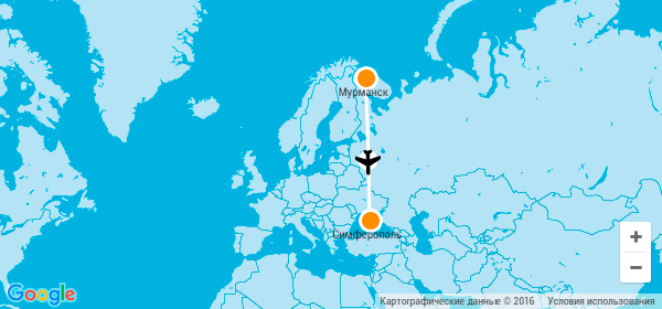 Перелет Мурманск - Симферополь