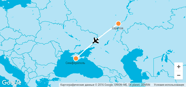 Перелет Саратов - Симферополь